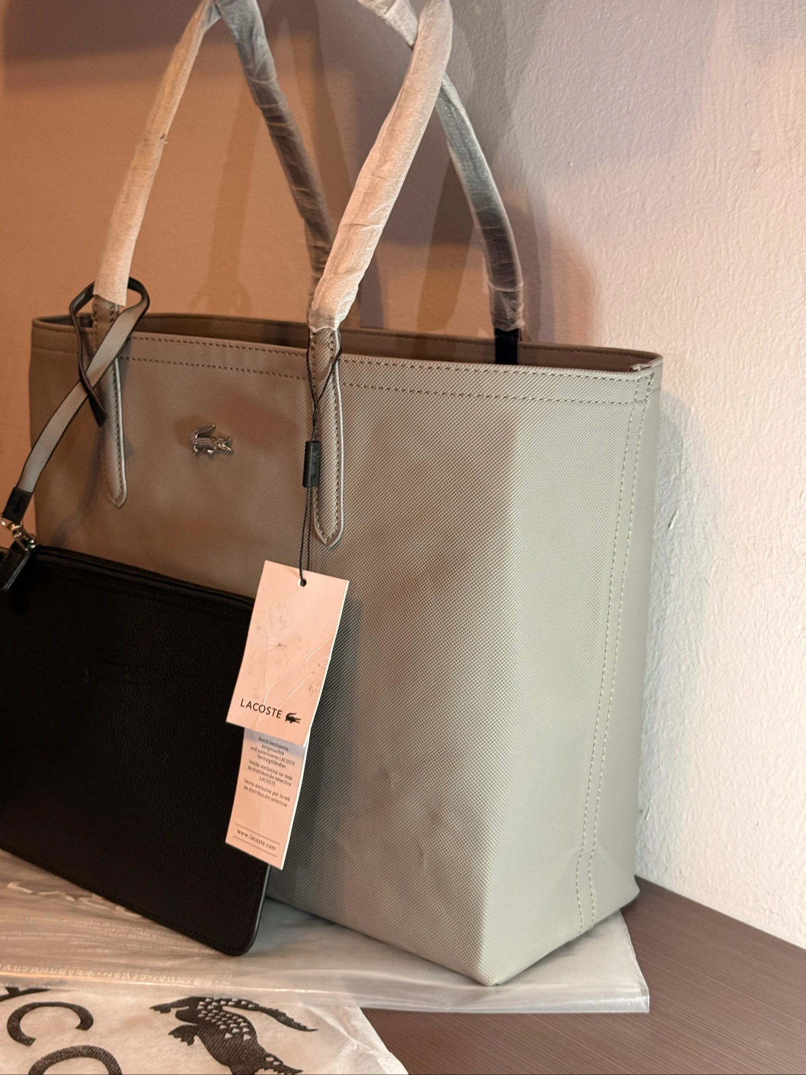 Lacoste reversible tote bag - Gray and Black – photo 5
